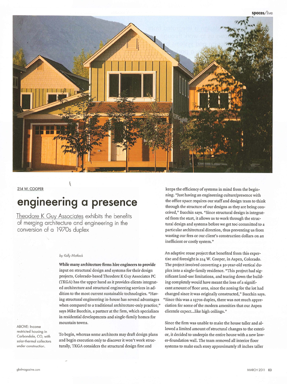 Aspen Architects TKGA GB&D Article